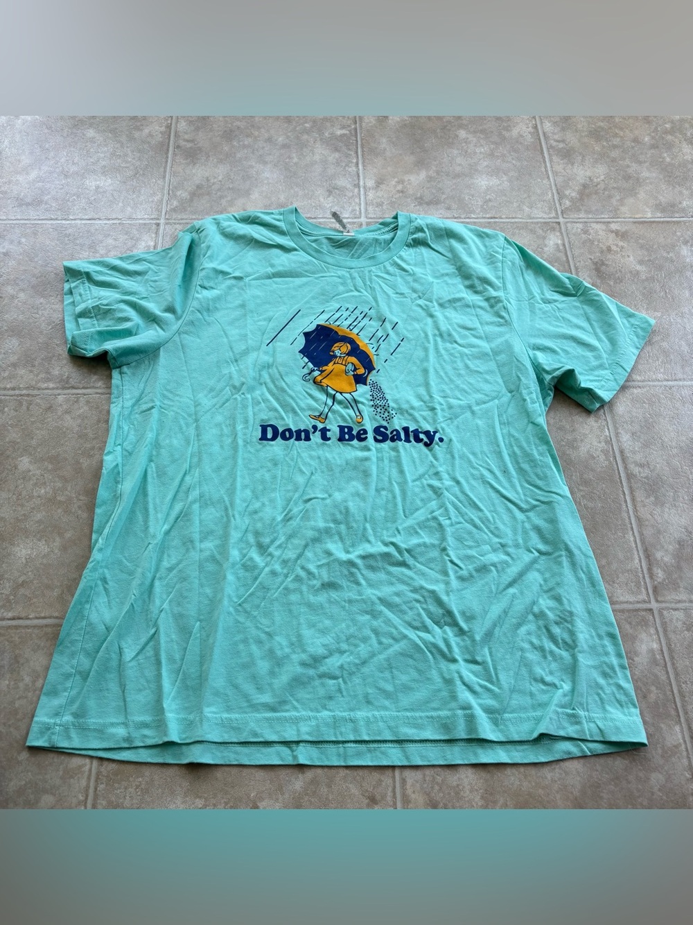Source Unknown Mint Green "Don't Be Salty" Graphic Tee